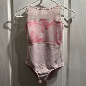 Mirabella pink floral leotard